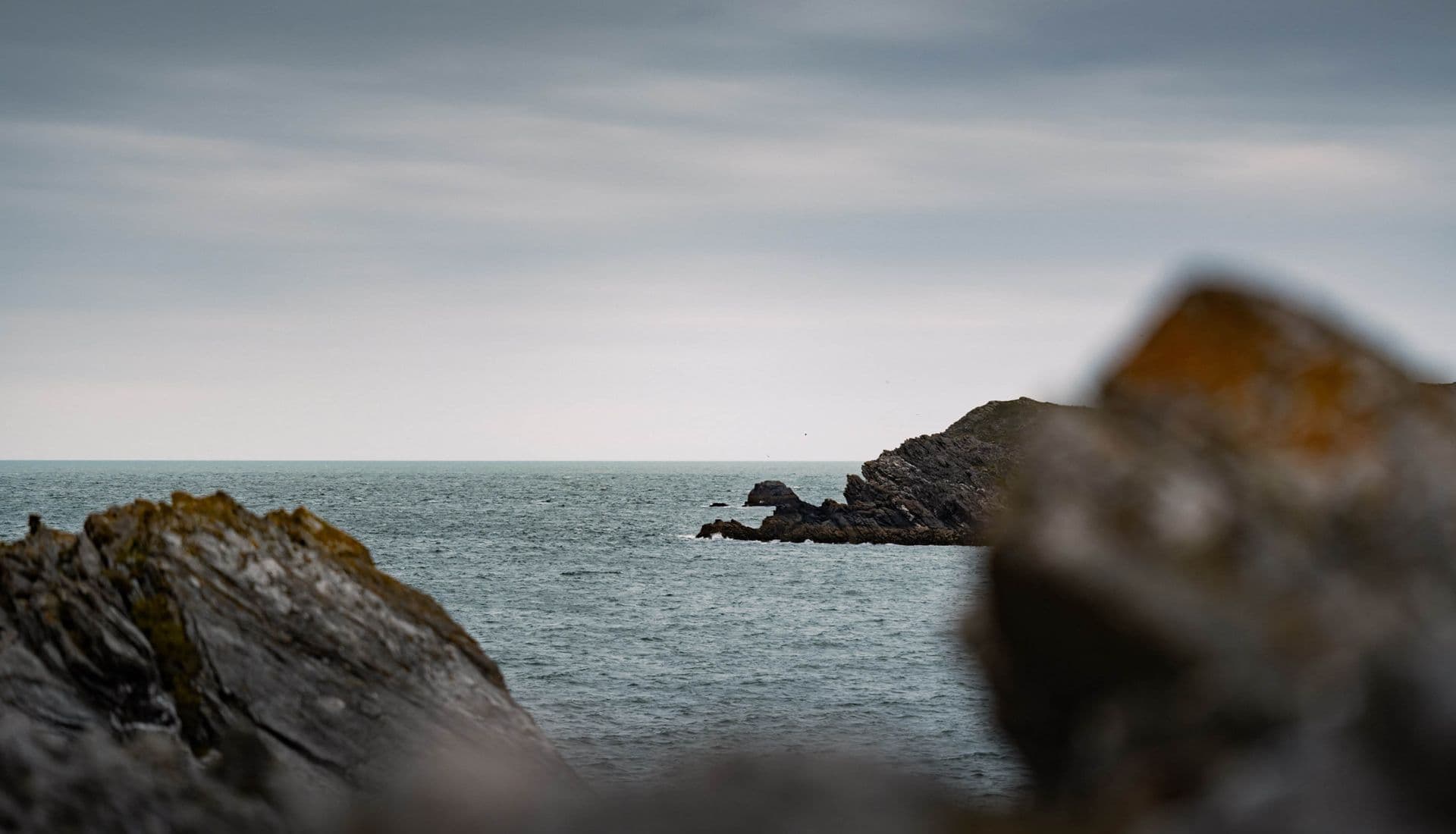 Rocks in a seaside cove - British elegance